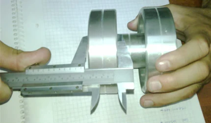Control de medidas de una pieza mecanizada con calibre
